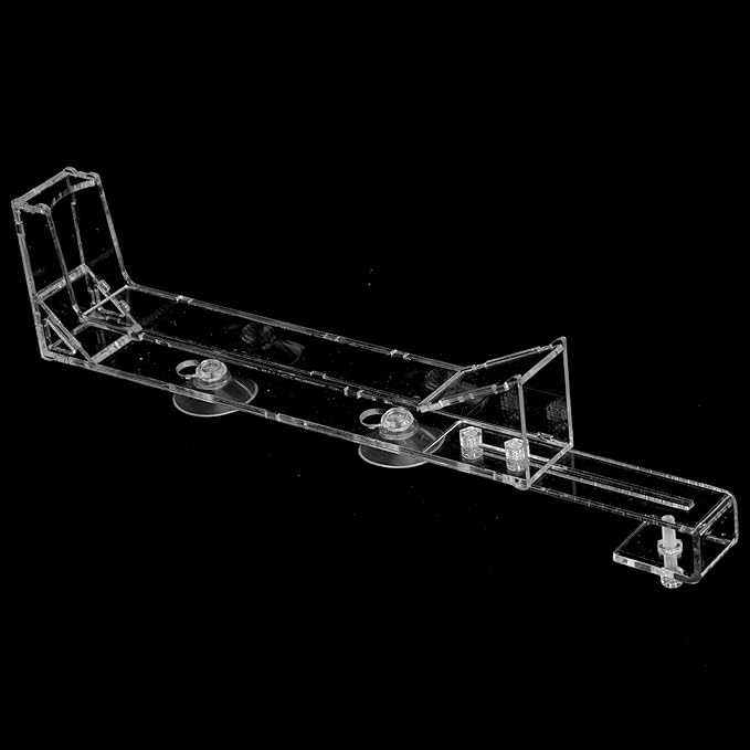 Shrimp Feeder Tube, Fish Plate Acrylic Transparent Tube, Clear Automatic Feeders Aquarium Feeding Tray for S (M(59cm / 23.2in Long))