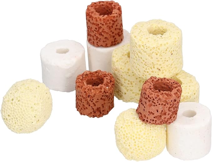 4 in 1 Filter Media, Natural Sand Gravel Soil Mixture Aquarium Biological Filter Media with Durable Natural Materials, for Fish Tank Pond Hanging Filters Water Tanks