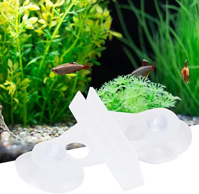 40PCS Aquarium Separation Clip, Fish Aquarium Suction Cup Separating Board Divider Support Clip Aquarium Divider(whtie)