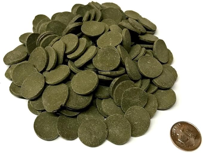 Premium Sinking Spirulina Algae Wafers Ideal for Plecos, Catfish, Shrimp, Snails, and Other Bottom Feeding Fish 5 lbs. Jar (18 mm Spirulina)