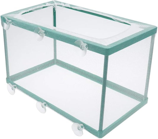 Xiaoyztan Breeder Box for Fish Tank,Aquarium Breeder Box Plastic Frame Baby Fish Tank Separation Breeding Aquarium Spawn Hatchery Isolation with Suction Cups,Pack of 1