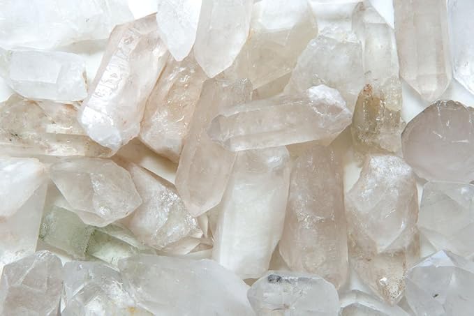 Fantasia Materials: 1 lb Unpolished Crystal Quartz Points from Brazil - Average 1.5" to 2.5"