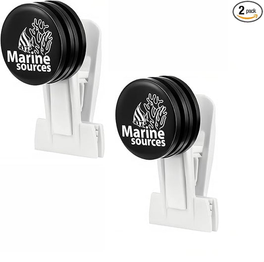 Magnetic Seaweed Feeding Clip for Saltwater Aquarium, Automatic Fish Feeder with Algae Magnet Clip, Glass Tank Accessory for Aquatic Pets, Up to 15mm Glass Thickness