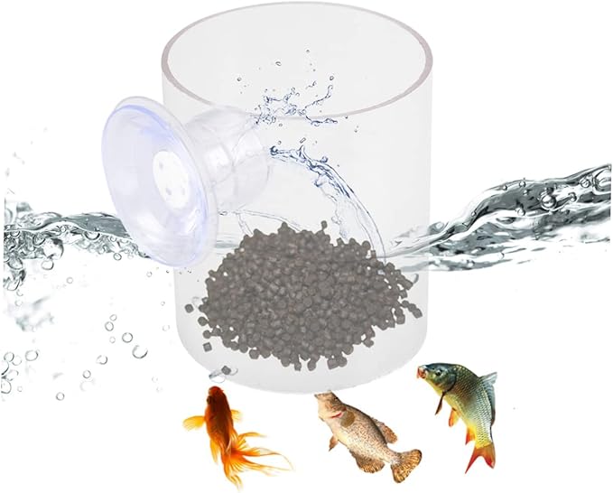 UKCOCO Automatic Fish Feeder for Vacation Floating Fish Food Ring Chuck Buoyancy Aquarium