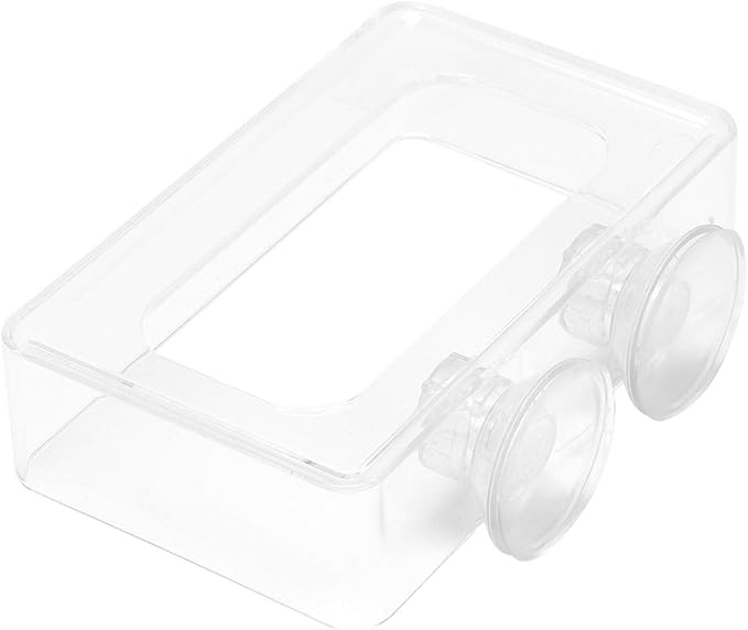 Aquarium Fish Feeding, Acrylic Floating Food Feeder with Suction Cup for Betta Goldfish Guppy, Prevent Food Scattering and Filter Clogging, 2 Sizes