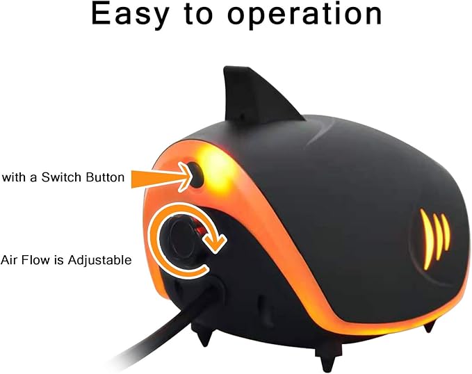HITOP 110GPH Aquarium Air Pump and HITOP 7in Sponge Filter