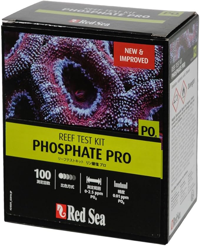 Red Sea Fish Pharm ARE21425 Saltwater Phosphate Pro Test Kit for Aquarium, 100 Tests