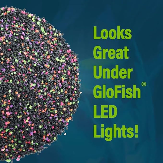 GloFish Aquarium Sand 5 Pounds, Black with Highlights, Complements Tanks and Décor, (AQ-78485)