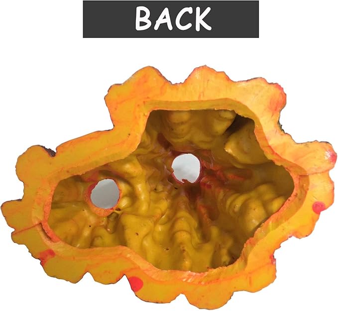 S-Lifeeling Tank Decoration Volcano Ornament Lava Explosion Look Aquarium Decorations with Multi-Color LED Spotlight for Fish Tank (L)