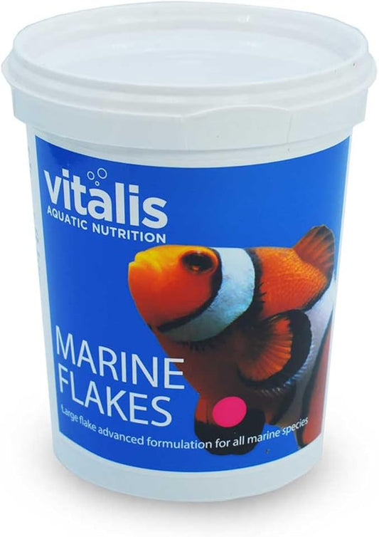Vitalis Marine Flakes 40g (1.41oz) Premium Nutrient-Rich Flake Fish Food for Marine Aquariums, Promotes Healthy Growth