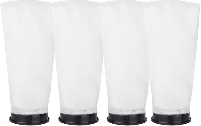 IOAOI Aquarium Filter Socks, 2.75" Ring * 7.9" Long, 200 Micron Mesh, Durable Felt Filter Bag for Saltwater & Freshwater Sump Tanks, 4 Packs