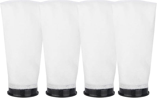 IOAOI Aquarium Filter Socks, 2.75" Ring * 7.9" Long, 200 Micron Mesh, Durable Felt Filter Bag for Saltwater & Freshwater Sump Tanks, 4 Packs