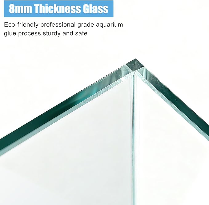Ultra Clear Glass Aquarium Thickened Large Fish Tank -Suitable for High-end Fish Enthusiasts（33 Gallon）