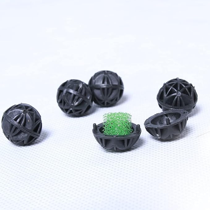 AQUANEAT Aquarium 0.6" Bio Balls 100pcs for Fish Tank Pond Canister Filter Media