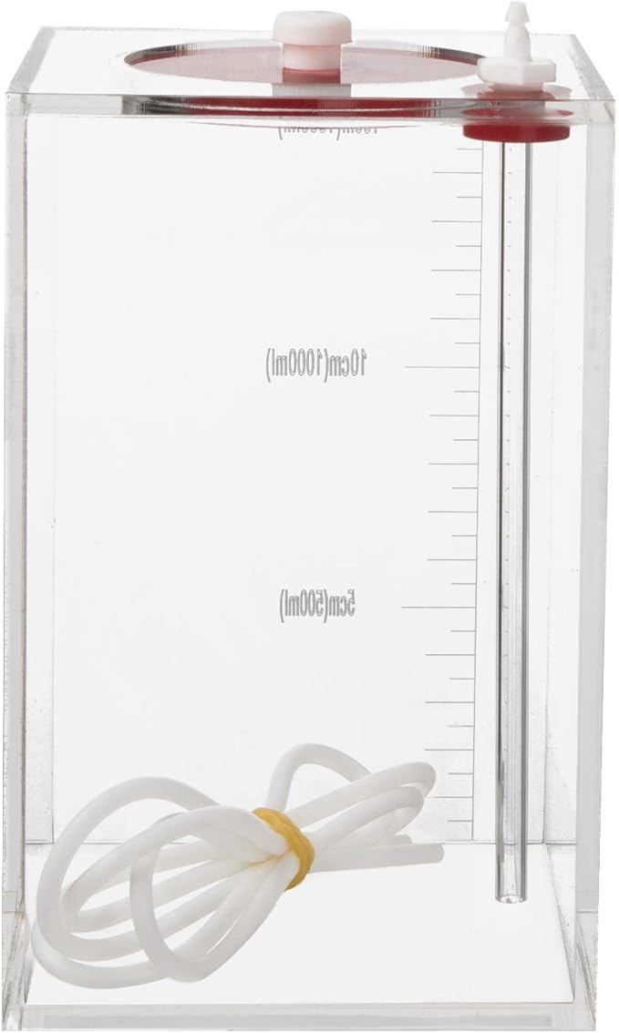 Aquarium Choice Acryli Made Liquid Storage Bucket Dosing Pump Reservoir Container (4.25 * 4.25 * 6.5 Inch;1500ml/1.5L)