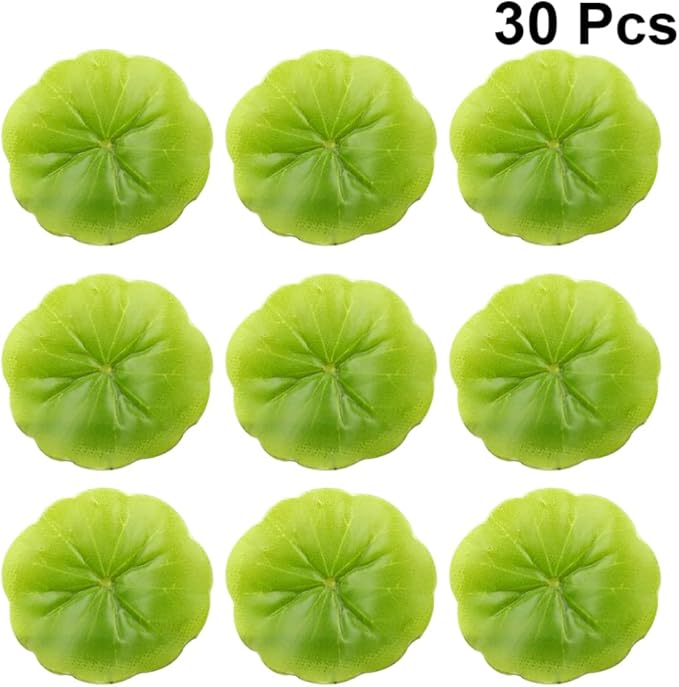 PRETYZOOM 90pcs Mini Artificial Floating Foam Lotus Leaves Lily Pads Artificial Foliage Pond Decor for Pond Pool Home Aquarium Decoration (2.36")