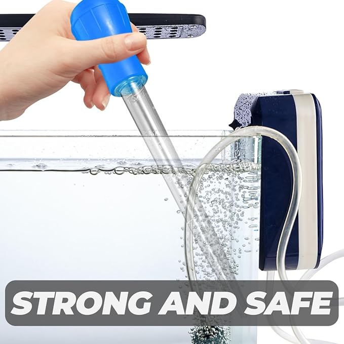 ULTECHNOVO 16 Inch Fish Tank Water Changer Siphon Pump Vacuum Tool with Extended Tubes 2Pcs for Easy Gravel Cleaning and Water Replacement
