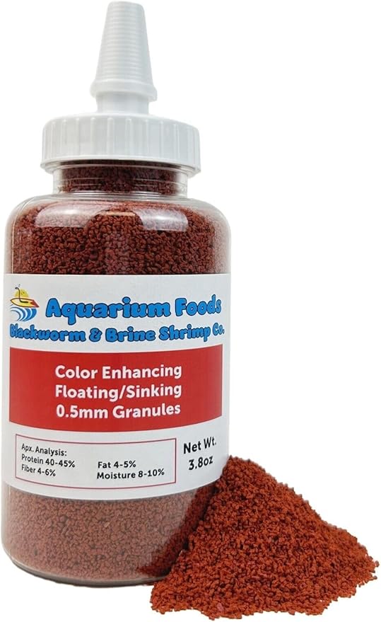Community Fish Granules 0.5mm High Protein Floating/Sinking Color Enhancing Granules for Freshwater Fish, Marines, Baby Pond Fry…3.8oz Squeeze Bottle
