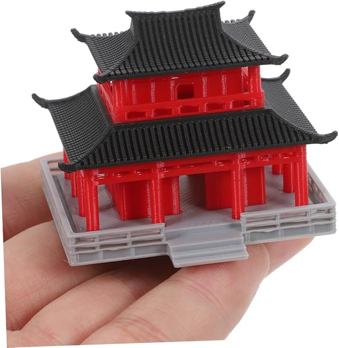 POPETPOP Miniature Chinese Pavilion Model for Aquarium and Landscape Decoration Unique Ancient Architecture Design Delicate Craftsmanship for Bonsai and Sand Table Layouts