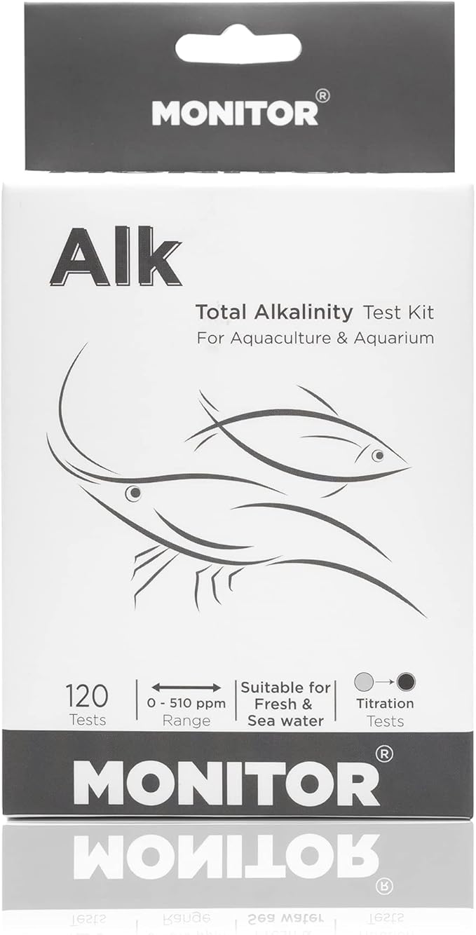 Monitor Alkalinity Test KIT (120 Tests) - Monitor Aquarium and aquaculture Water Quality