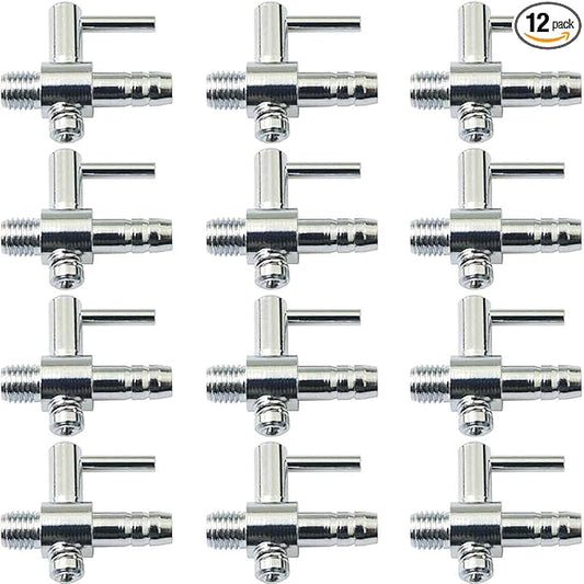 12PCS Aquarium Air Distributor Threaded 1 Way Aquarium Oxygen Booster Pump Accessory Air Volume Adjustment Valve Diverter Aquarium Air Flow Control Valve for Hydroponics Fish Farming