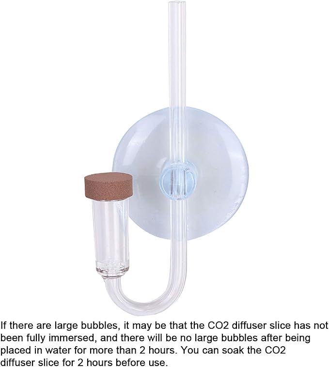 Acrylic Aquarium CO2 Atomizer Diffuser, High Dissolution Rate, Bubble Counter Refiner, with Nano MBKT Technology, for Aquarium Aquatic Plants (S)
