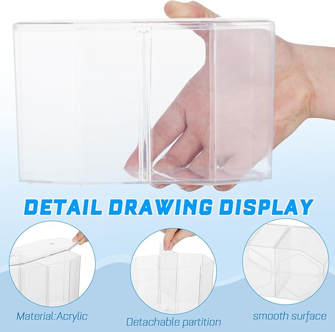 Mipcase 2pcs Transparent Box for Fish Dual Chamber Tank Removable Partition Easy to Clean Aquarium Incubator for Betta Guppy Fish Fry