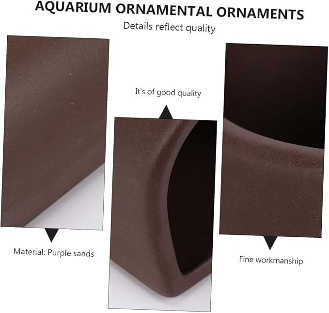NOLITOY 1pc Fish Shelter Habitat Decoration for Aquariums Flat Bottom Fish Tank Ornament Sands Props for Shrimp Breeding and Natural Environments
