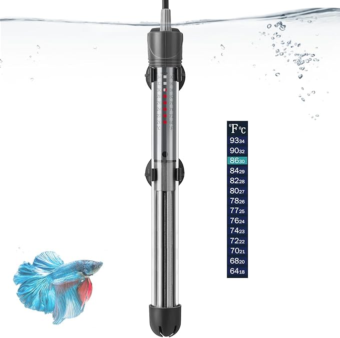 HITOP 300W Adjustable Aquarium Heater, Submersible Fish Tank Heater Thermostat with Suction Cups for 45-65Gal