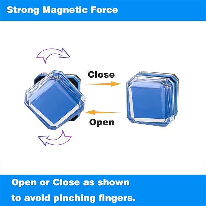 Carefree Fish Aquarium Small Super Magentic Cleaner(The Heart of The Ocean) Fish Tank Algae Scraper Fish Bowl Magnet Brush for Glass Tank No Floating