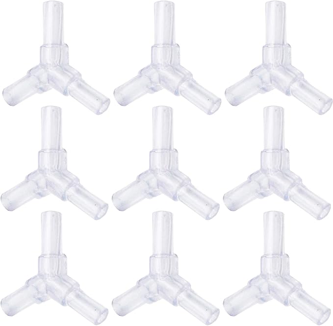 Xiaoyztan 60 Pcs Plastic 3-Way Y-Shape Aquarium Air Valves Splitter Pump Tubing Connectors