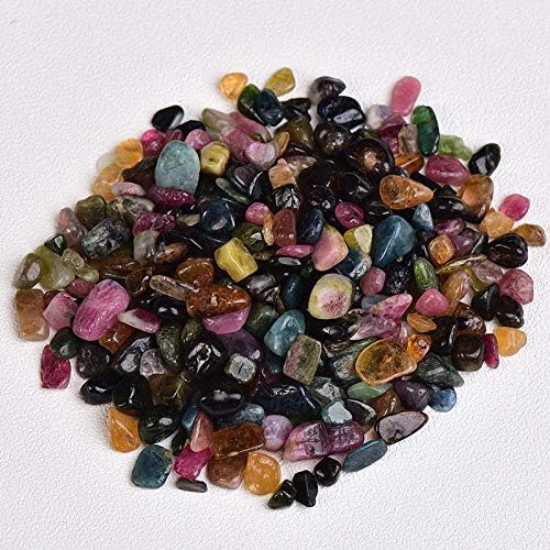 50/100g Natural Stones Gravel Crystals Chip Quartz Minerals Tumbled Agates Specimen Gemstones Home Aquarium Decor,Tourmaline,100g