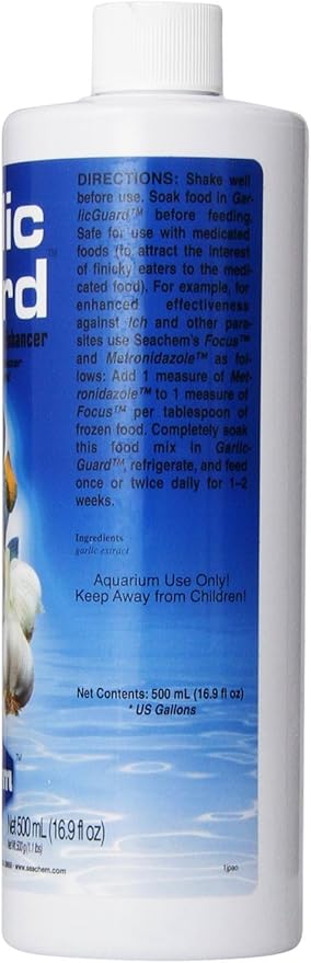 Seachem Garlic Guard Additive Flavor Enhancer for Finicky Eaters Freshwater and Marine, 17 Ounce (3 Pack)