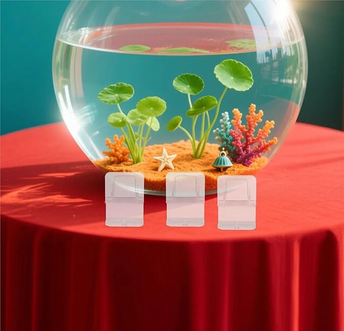 Aquarium lid Clips 6pcs Aquarium Lid Rimless Tank Cover Clips 0-2cm Fish Tank Cover Support Holder for Rimless Aquarium Glass Top Transparent