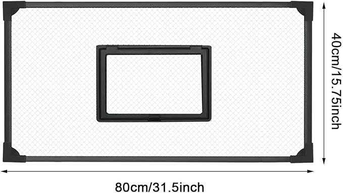 Aquarium Cover Made of 5 Mm Thick Mesh, Versatile, Wear-Resistant Accessory with Feeding Window, 80cmx40cm