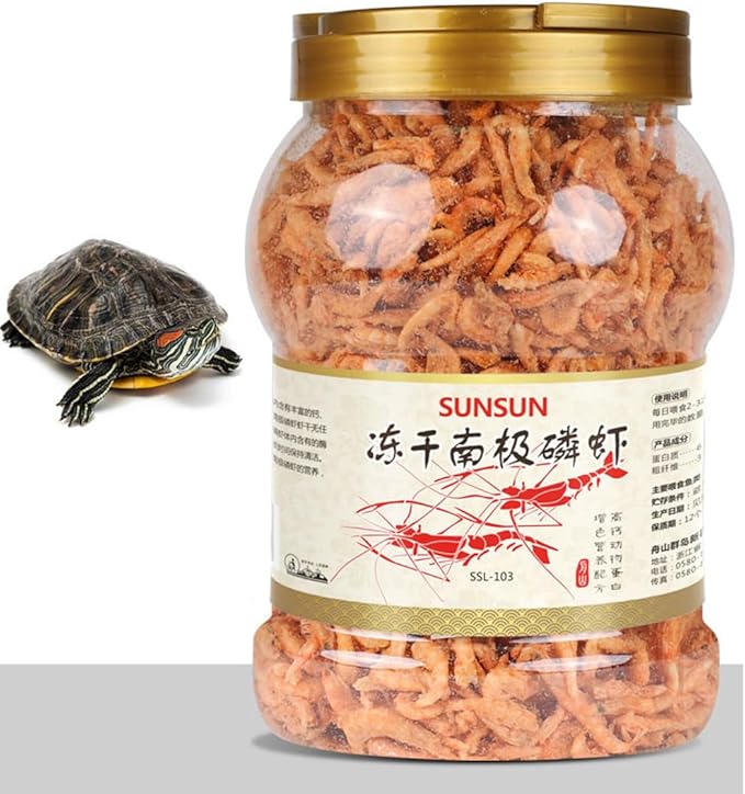 Turtle Food Freeze Dried Krill Aquarium Pond Fish Food Floating Shrimp Carnivore Koi Tropical Cichlid Turtle Feed