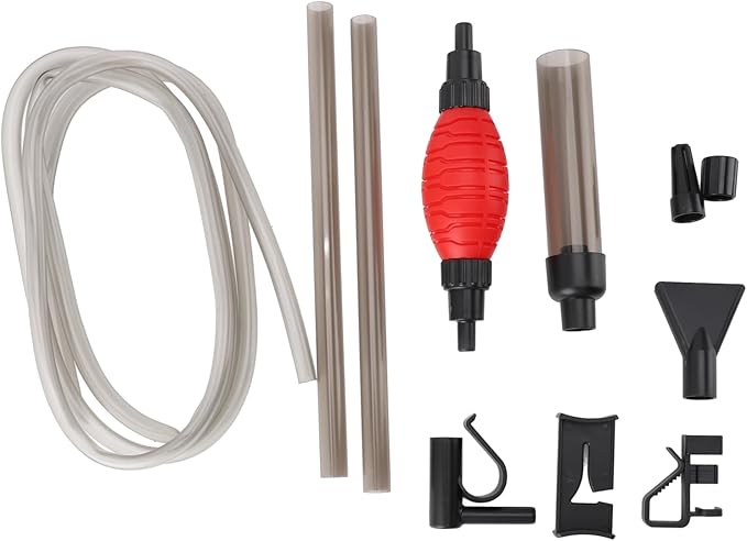 Asixxsix Aquarium Vacuum Gravel Cleaner Kit, 110GPH 3 in 1 Multifunctional Fish Vacuum Cleaning Tools Manual Siphon Vacuum Cleaner Kit for Sand Washing Dirt Removal Water Change