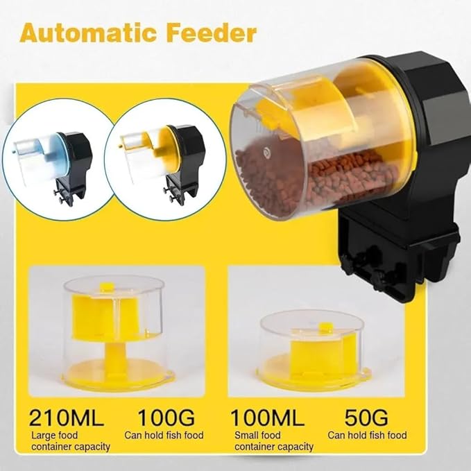 Automatic Fish Tank Feeder Intelligent Timing Automatic Feeder Aquarium Goldfish Feeder Large Capacity Fish Aquarium Feeder (Color: Blue)