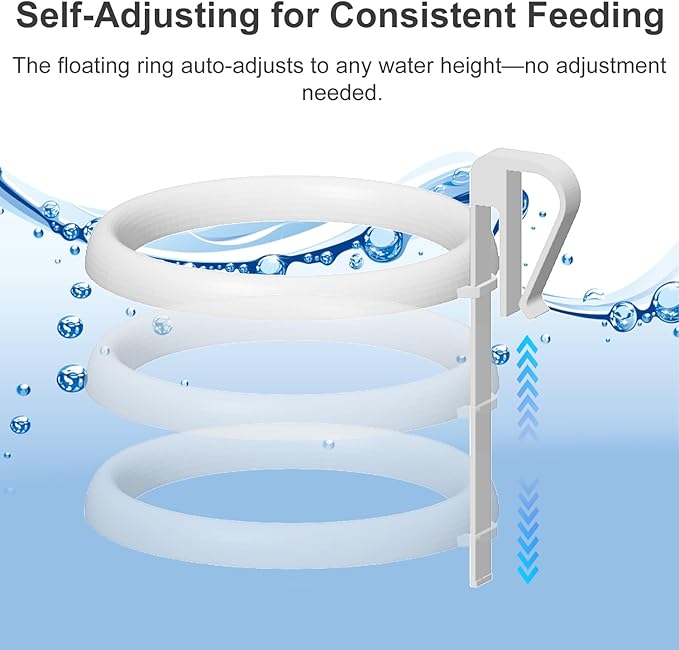 Clip On Fish Feeding Ring, Floating Aquarium Feeder, Non-Shedding Fish Food Holder for Betta Goldfish Guppy Turtle
