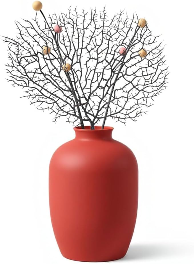MAGICLULU 2pcs Lifelike Artificial Sea Fan Coral Decorations for Aquarium, Black Faux Coral Branches Compatible with Fish Tank Landscaping, DIY Nautical Theme Craft Ornaments