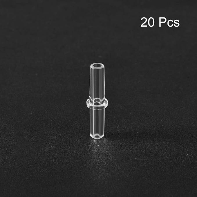 uxcell Aquarium Air Valve Connector Plastic Inline Tubing Straight Valves for 4mm Fish Tank Pond Air Line 20pcs
