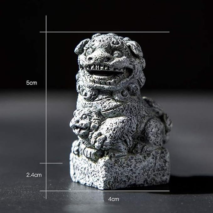 Fish Tank Decorations Aquarium Decoration Mini/Pair Size Ornaments Accessories Fish Hides Asian Garden FengShui Beast Dog Mini
