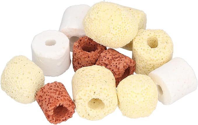 Pssopp 4 in 1 Aquarium Filter Media 12 Pack Biological Filter Media for Fish Tank Pond with Natural Sand Gravel Soil Mixture Decoration