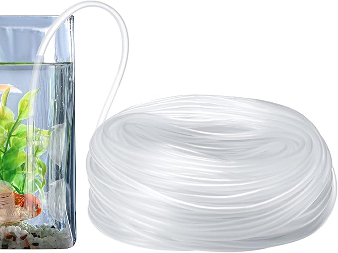 Zhengmy 230 ft Standard Size Airline Tubing for Fish Tank Clear and Flexible Aquarium Air Pump Accessories 3/16'' Tubing for Fish Tank Air Pump, Aquariums, Terrariums