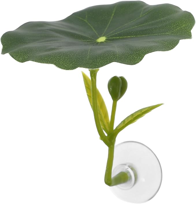 Kichvoe Betta Lotus Leaf Bed Aquarium Floating Decor Fish Tank Accessories Betta Resting Spot and Hideaway Artificial Lotus Leaf 2.55X2.28X2.12In