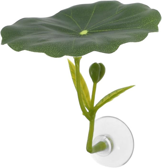 Kichvoe Betta Lotus Leaf Bed Aquarium Floating Decor Fish Tank Accessories Betta Resting Spot and Hideaway Artificial Lotus Leaf 2.55X2.28X2.12In