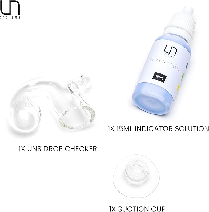Ultum Nature Systems CO2 Drop Checker - Glass CO2 Drop Checker for Aquarium, CO2 Aquarium Kit with Solution, CO2 Monitor Complete Set for Planted Aquariums - Drop Checker Suction Cup Mount (SD)