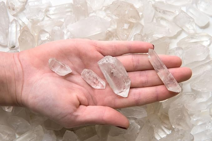 Fantasia Materials: 18 lbs Unpolished Crystal Quartz Points from Brazil - Average 1" to 1.5"