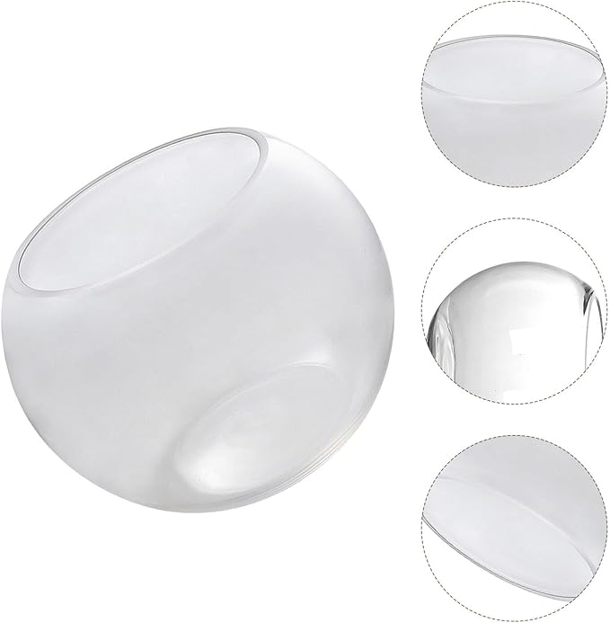 ERINGOGO Glass Vase Round Glass Fish Bowl, Clear Fish Tank Aquarium Bowl for Betta Goldfish Flower | Flower Vase Centerpiece Fish Bowl