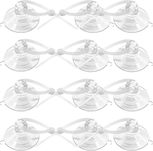 Aquarium Suction Cups, Heavy Duty Aquarium Suction Cups with Adjustable Cable Ties, Dia.1.2"/1.8" Optional (1.8")